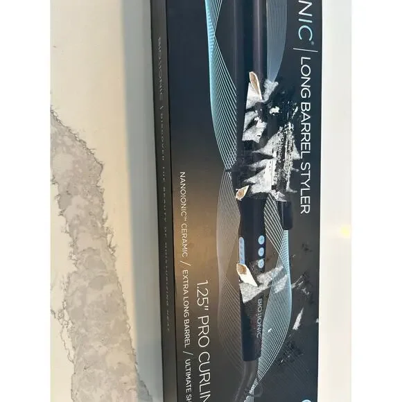 Bio Ionic Long Barrel Curling Iron 1.25 Inch Pro Styler for Loose Waves - Picture 5 of 8